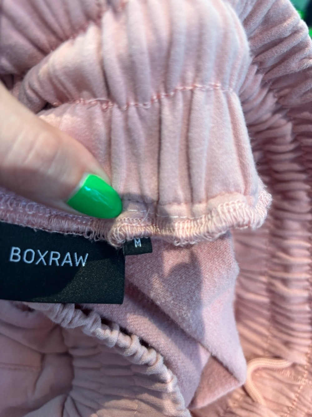 BOXRAW KALIESHA High Waisted Dusty Pink Athletic Shorts - Picture 4 of 7